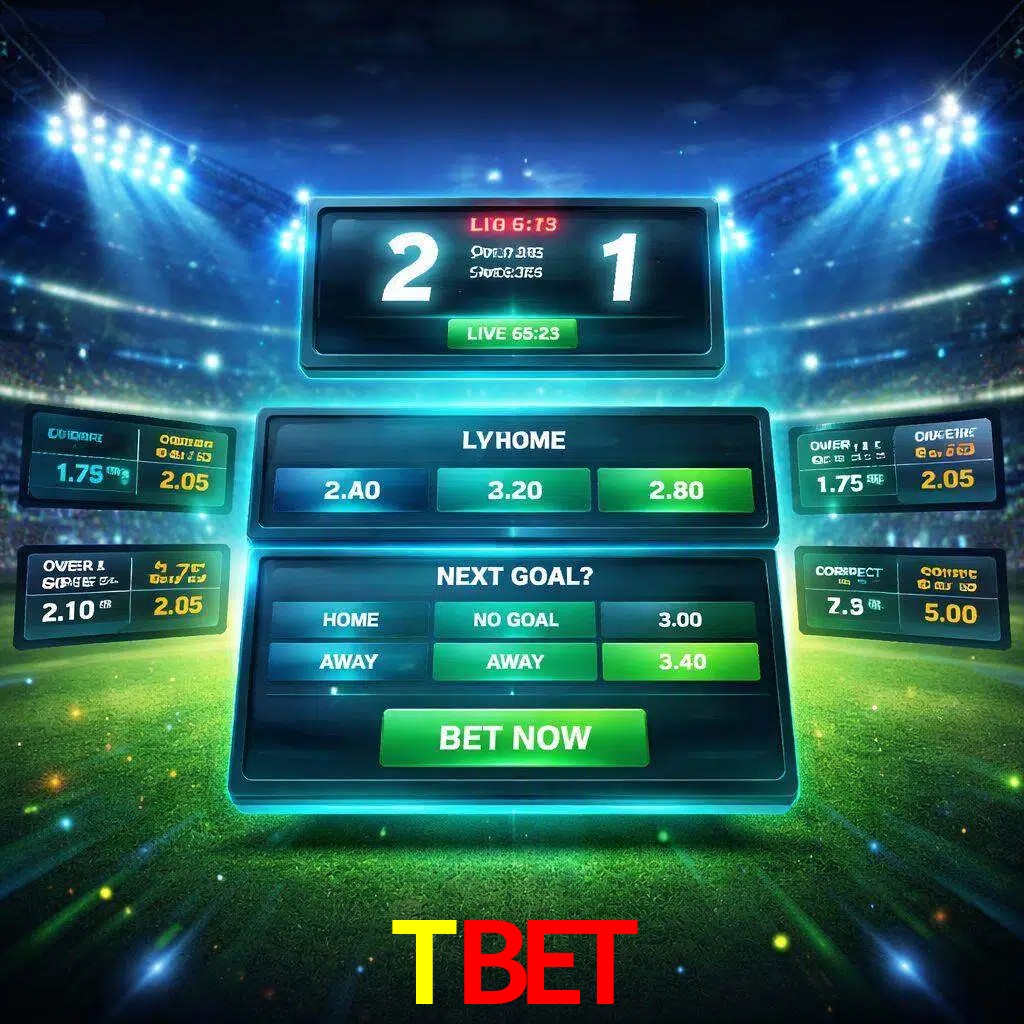 Vista de apuestas en vivo TBET durante un partido en curso